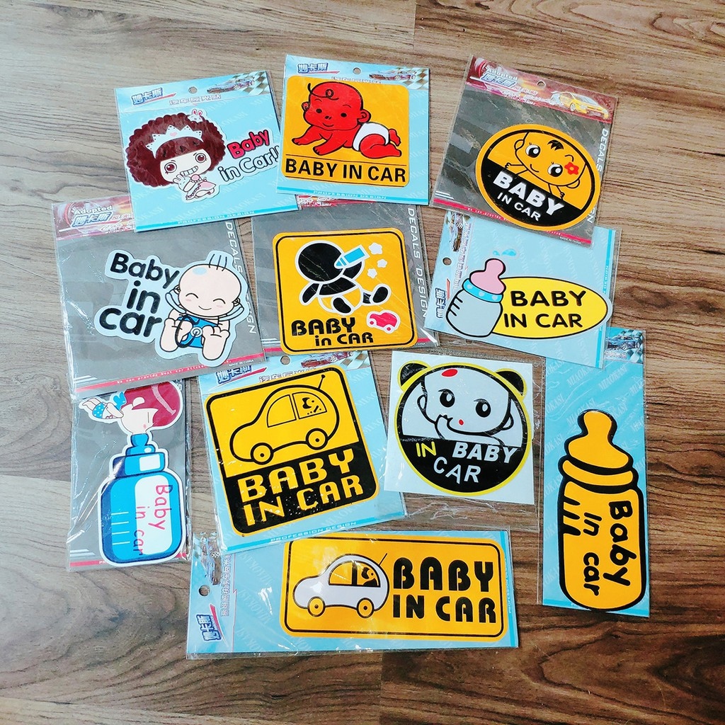 Decal xe hơi BABY IN CAR (nhiều mẫu) HOT SALE