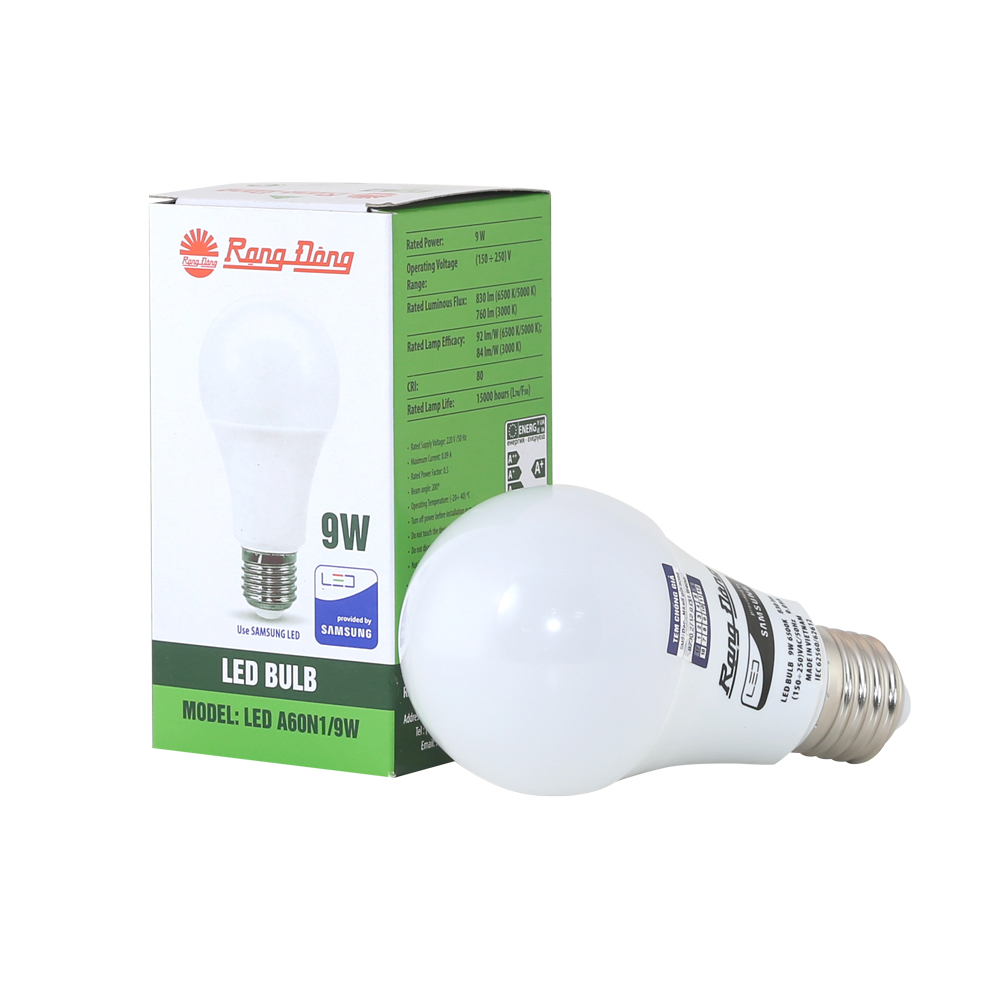 Bóng Đèn LED Bulb Rạng Đông 3W 5W 7W 9W Đuôi E27 Ánh Sáng Trắng Và Vàng