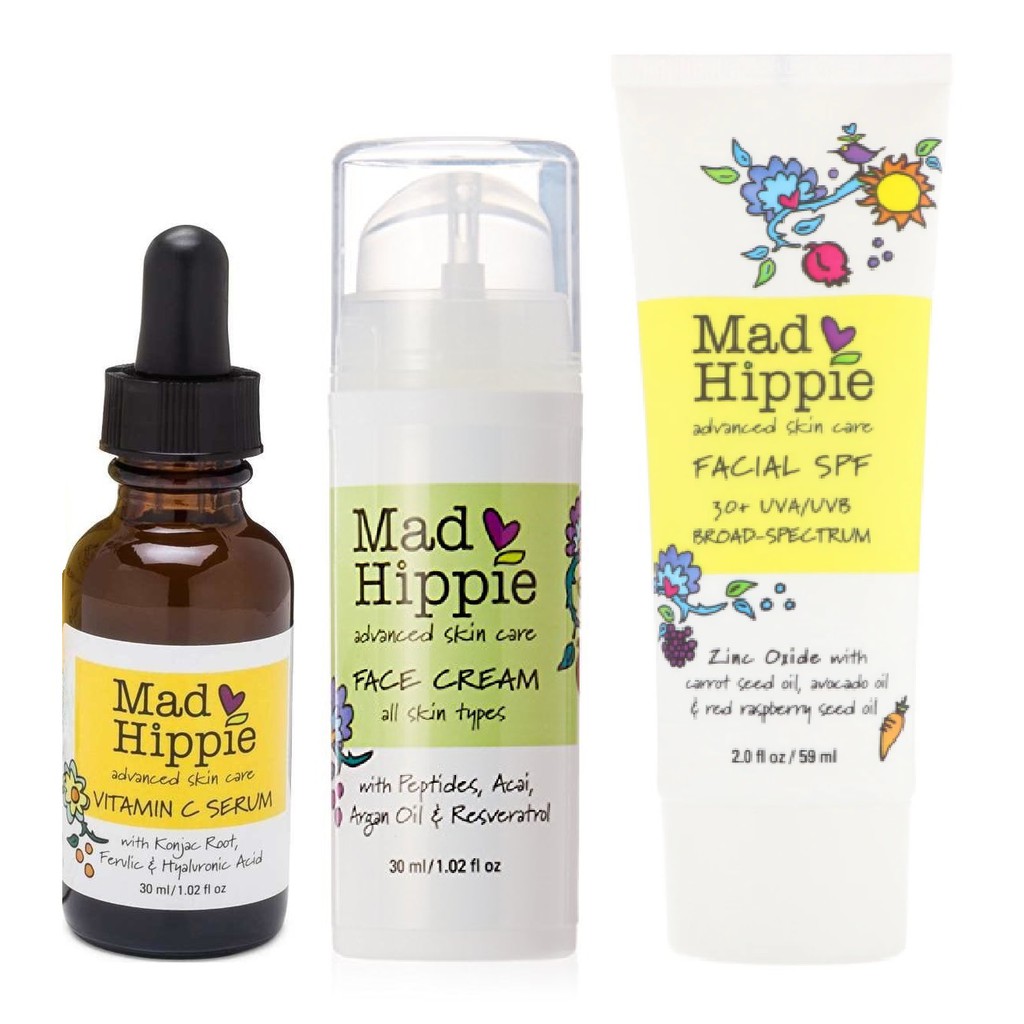 [HCM]Combo Mad Hippie VitaminC Serum trắng sáng da giảm thâm nám tàn nhang Kem dưỡng Face Cream Kem chống nắng Sunscreen