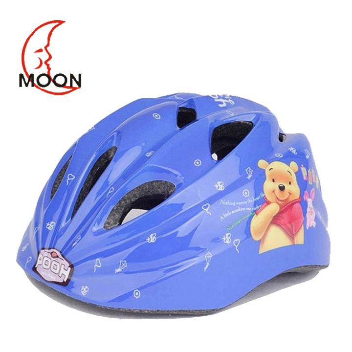 Mũ bảo hiểm xe đạp bé trai chính hãng Moon cao cấp, họa tiết gấu
