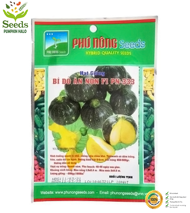 Hạt giống f1 bí đỏ ăn non cực ngon dễ trồng f1 pn-333 gói 10 hạt