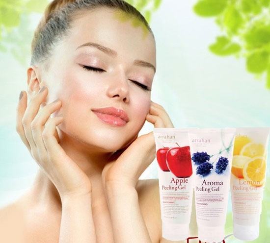 Gel Tẩy da chết cho mặt - chiết xuất hoa quả làm trắng da - Arrahan Whitening Peeling Gel