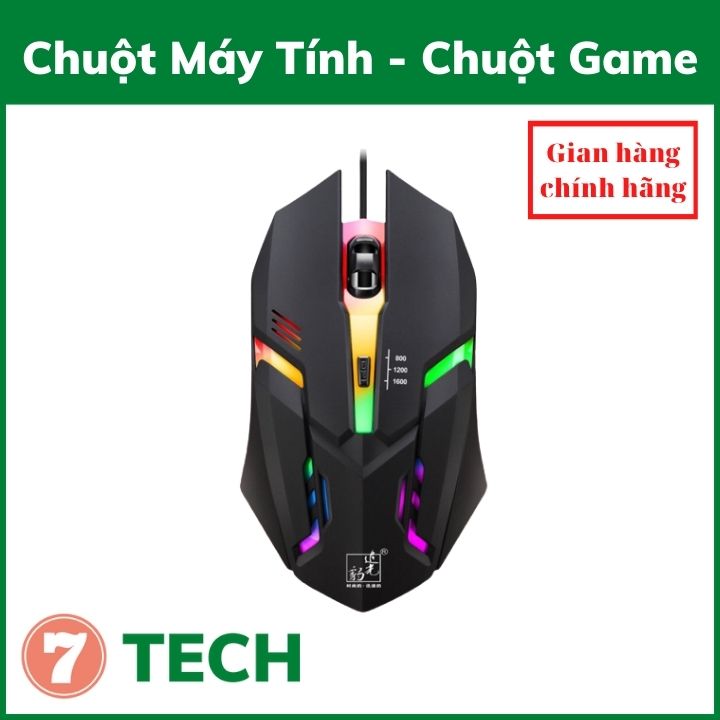 Chuột máy tính chơi game G21 có dây bản nâng cấp , hiệu ứng ánh sáng đèn led 7 màu cho game thủ và văn phòng, chuột gaming xịn