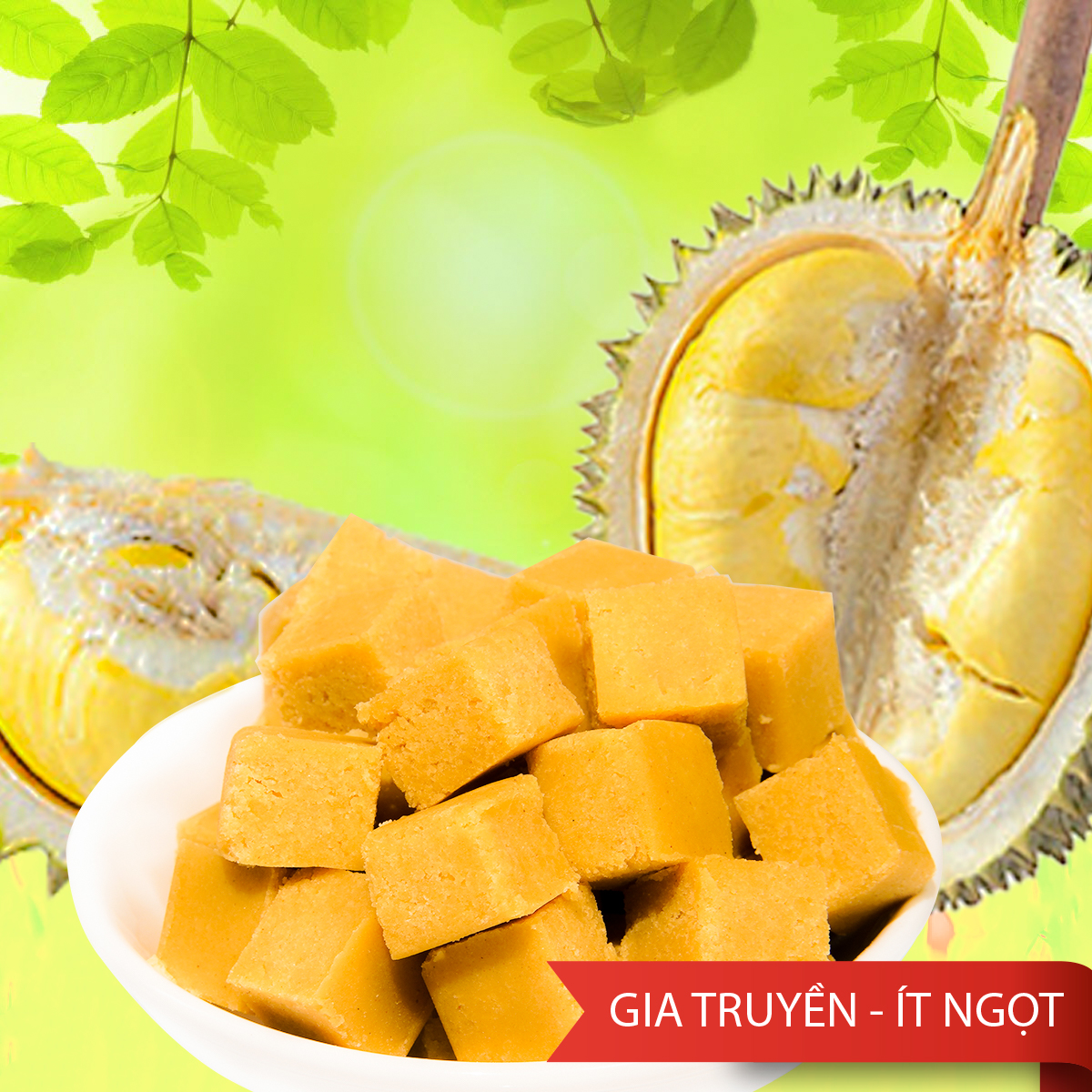 Bánh Đậu Xanh Sầu Riêng Hưng Long - 50% Bột Sầu Riêng 150gr- Đặc Sản Hải Dương - Quà Biếu