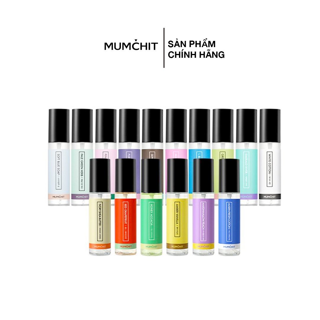 [CHÍNH HÃNG NHẬP KHẨU] Nước Xịt Thơm Quần Áo Cao Cấp MUMCHIT Fabric And Living Perfume 70ml (16 Mùi Hương)
