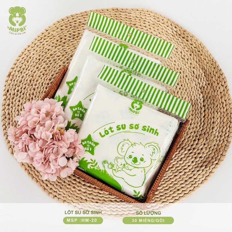 MIPBI Miếng lót xu dành cho trẻ sơ sinh gói 30 miếng