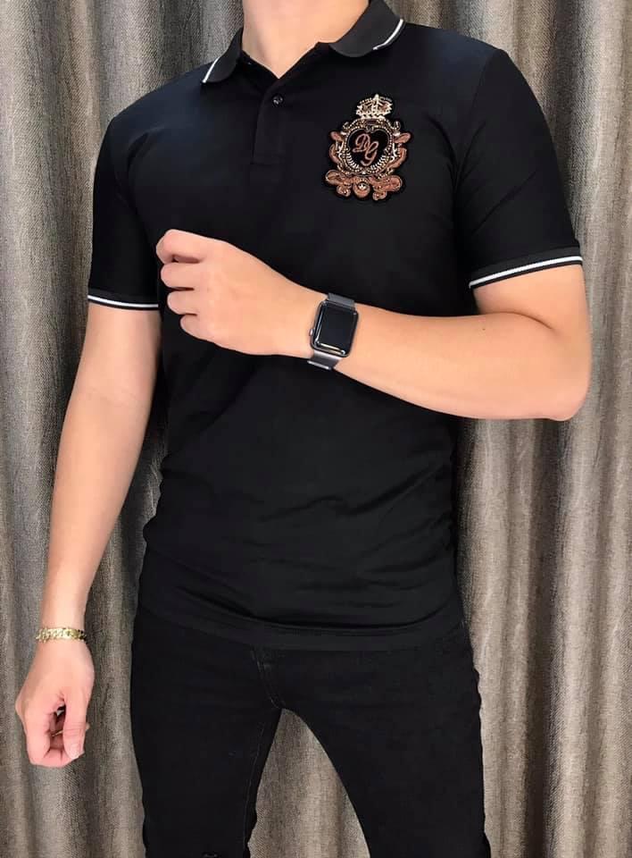 [HCM]ÁO THUN NAM CỔ TRỤ THÊU LOGO ĐẲNG CẤP  THỜI TRANG HÀN QUỐC SIÊU HOT