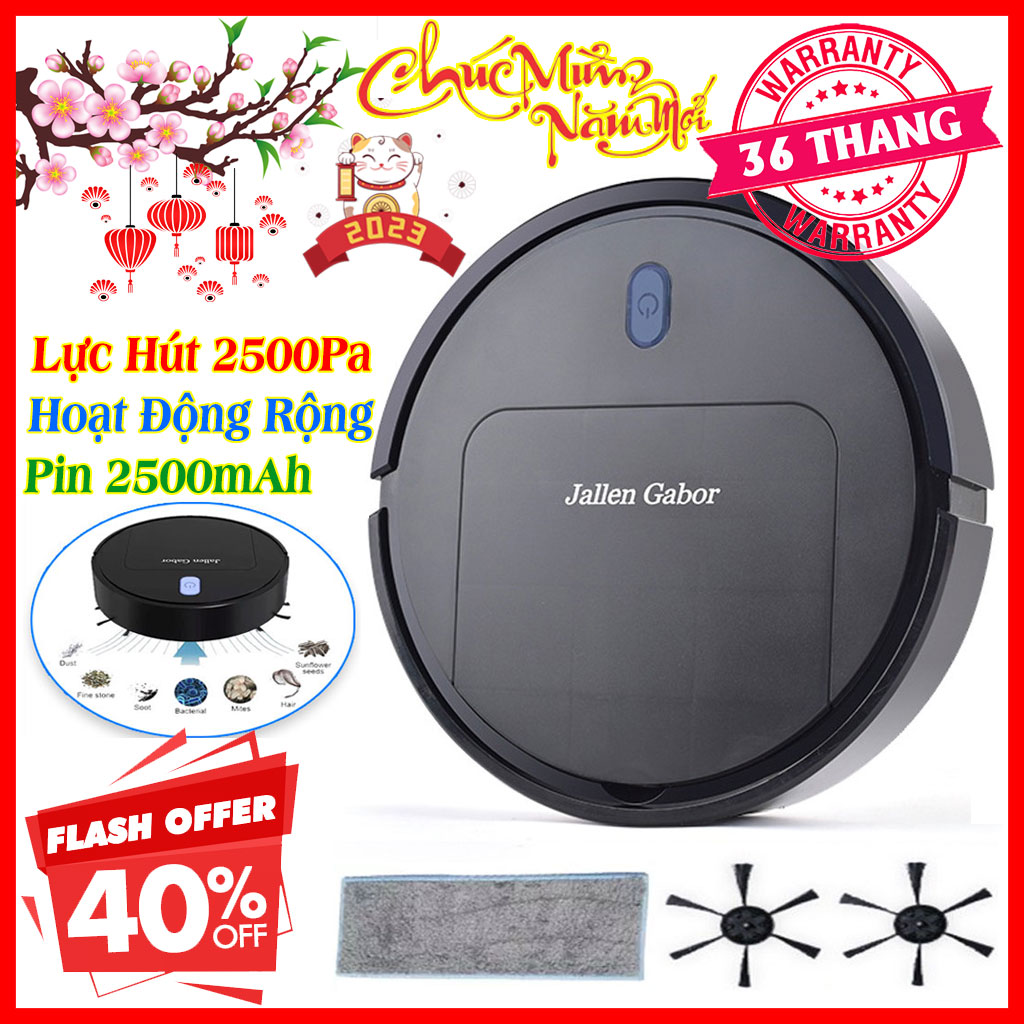Robot Hút Bụi Lau Nhà thông Minh - Robot Hút Bụi Lau Nhà Tự Động - Robot hút bụi lau nhà chính hãng Golden Lotus GL25 - Máy Hút Bụi Tự Động, Hút Sạch Bụi Bẩn, Tóc Rụng
