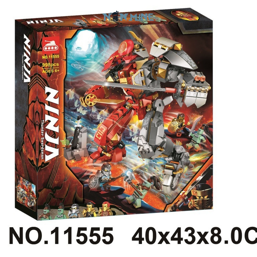 Bộ đồ chơi lego lắp ráp ninjago minecraft bela lari 11555 robot người máy chiến giáp hợp thể gần 1000 chi tiết
