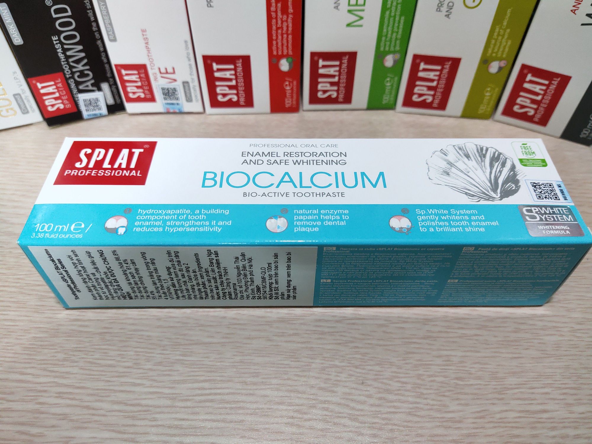 Kem đánh răng men răng splat - biocalcium 40ml/100ml