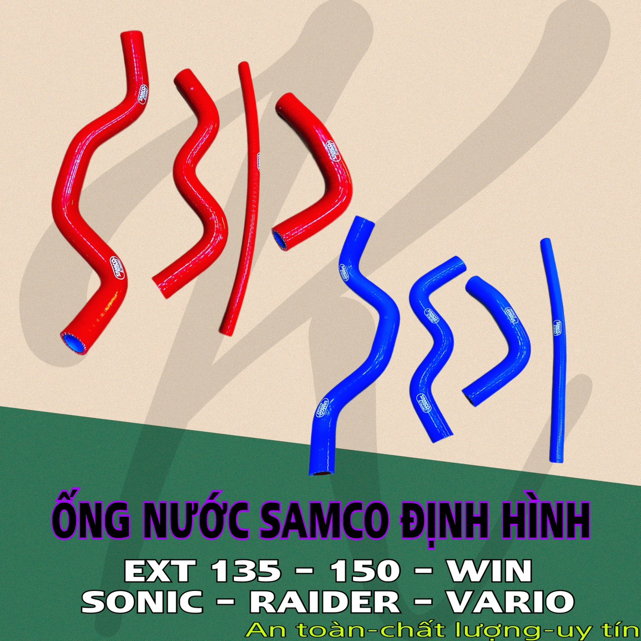 Ống nước samco thái định hình dành cho xe ex135 / 150 / 155 / raider / vario / winer / sonnic 150