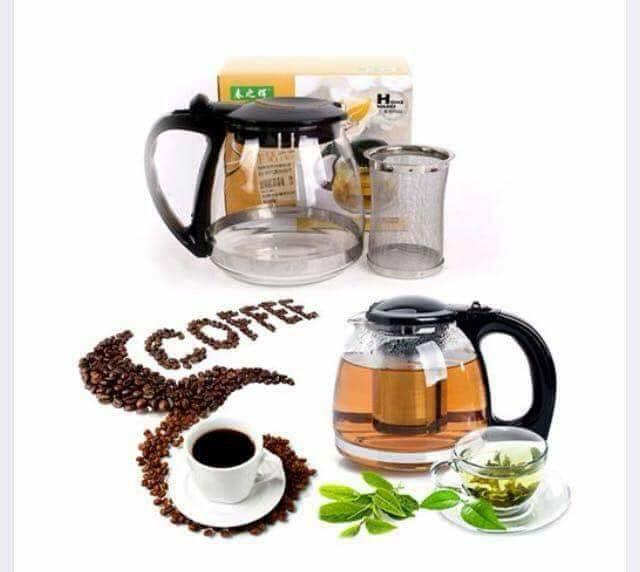 Bộ bình lọc trà kèm 4 ly thuỷ tinh cao cấp có hộp