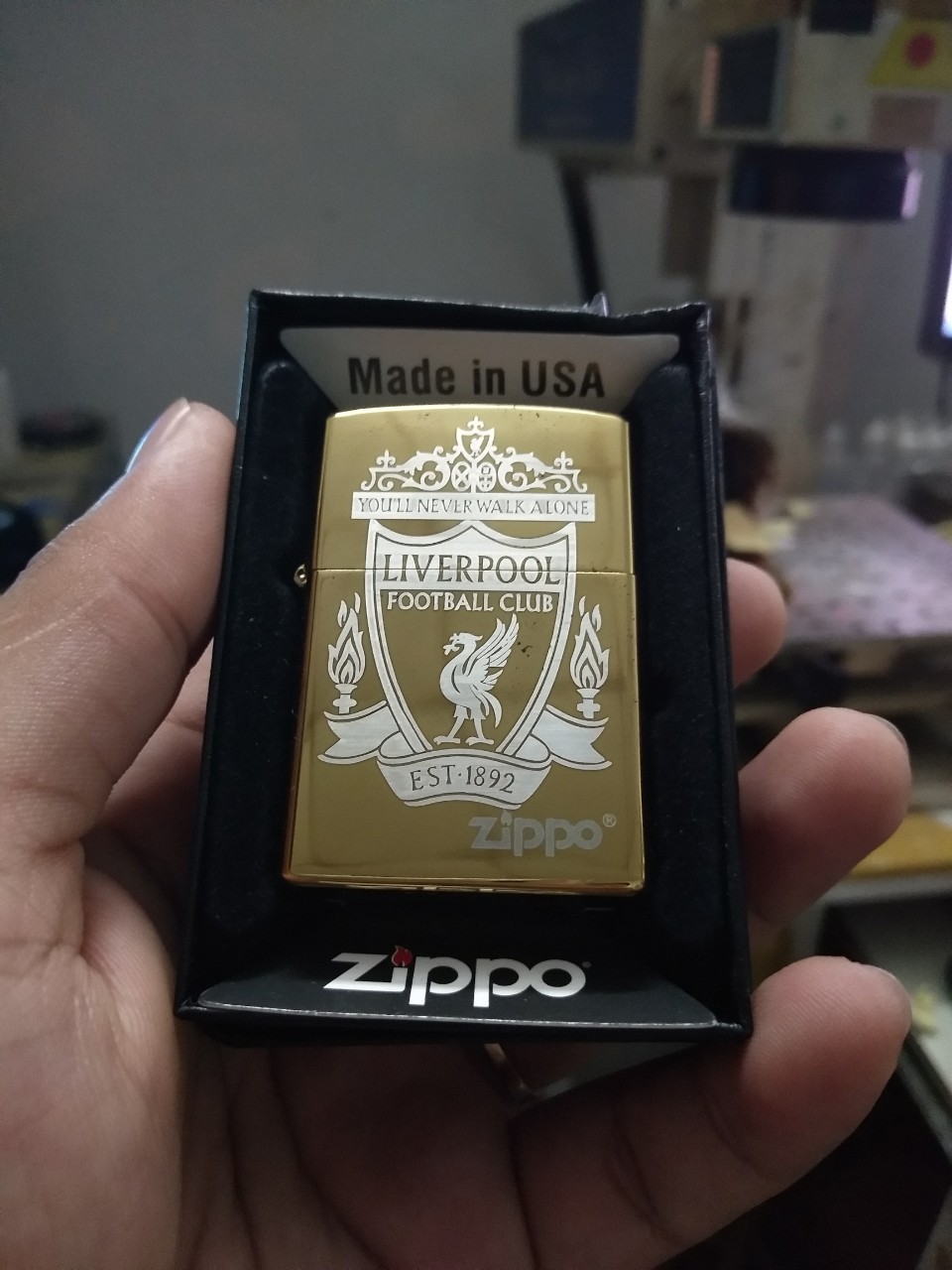 [HCM]Bật lửa zippo USA Logo LIVERPOOL