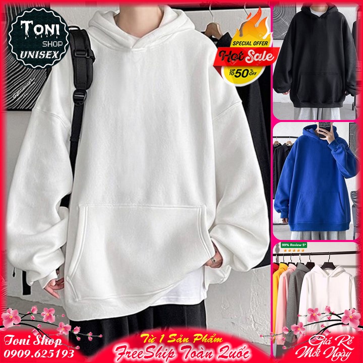 Áo hoodie basic nỉ bông cao cấp full size full màu