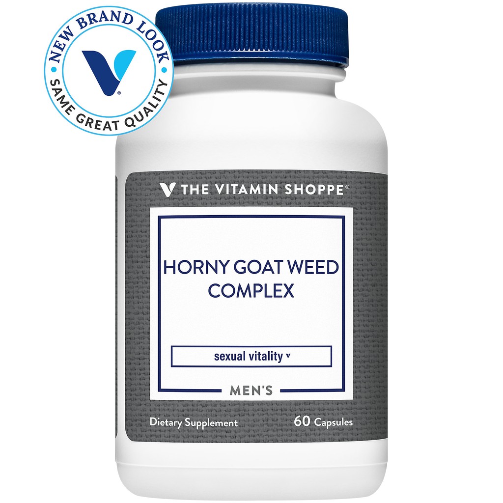 Viên uống tăng cường sinh lý nam giới The Vitamin Shoppe Horny Goat Weed Complex bổ thận tráng dương 60 viên