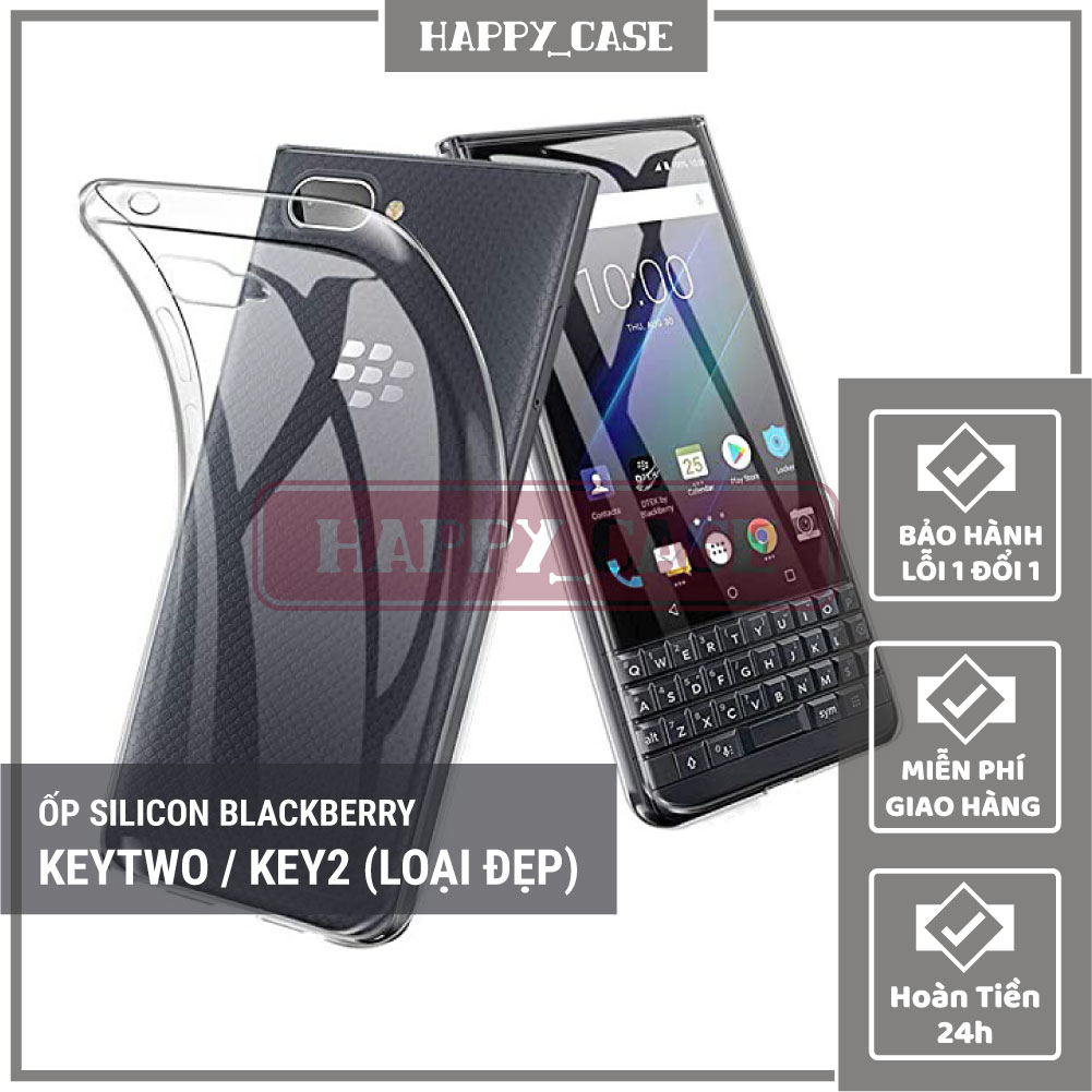 Ốp lưng điện thoại blackberry keytwo / bb key2 thin transparent silicon