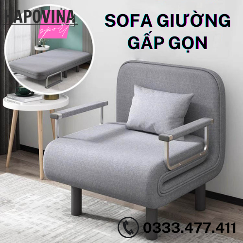 Ghế sofa giường gấp gọn đa năng, ghế sofa giường thư giãn đọc sách nghỉ trưa văn phòng, ghế sofa bed đa năng