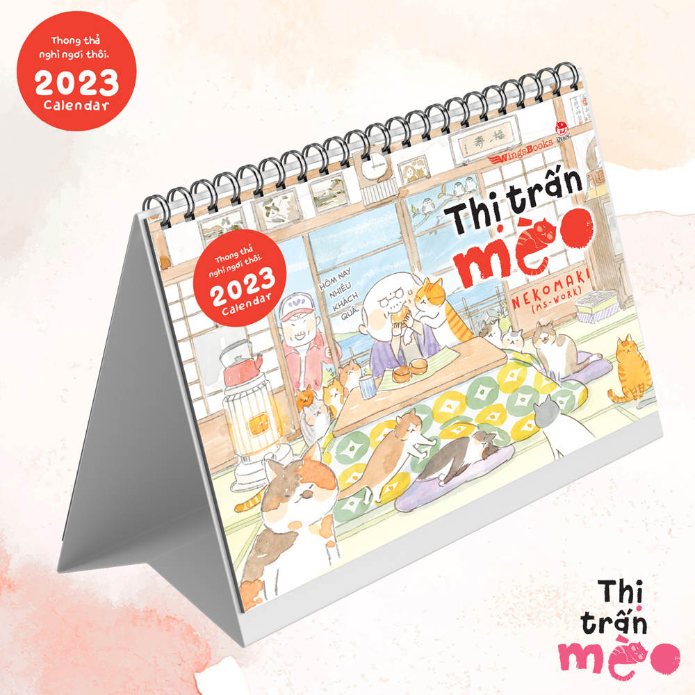 Lịch để bàn thị trấn mèo 2023