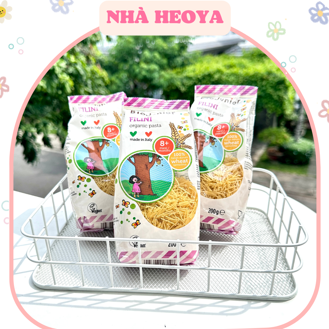 MÌ SỢI/ MÌ NUI ĐẬU LĂNG - ĐẬU HÀ LAN BIO JUNIOR ORGANIC PASTA HỮU CƠ 200G CHO BÉ ĂN DẶM