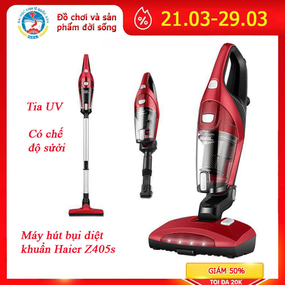 Máy hút bụi diệt khuẩn tia UV Haier ZC405S làm sạch sofa, giường nệm 3 chế độ tay cầm