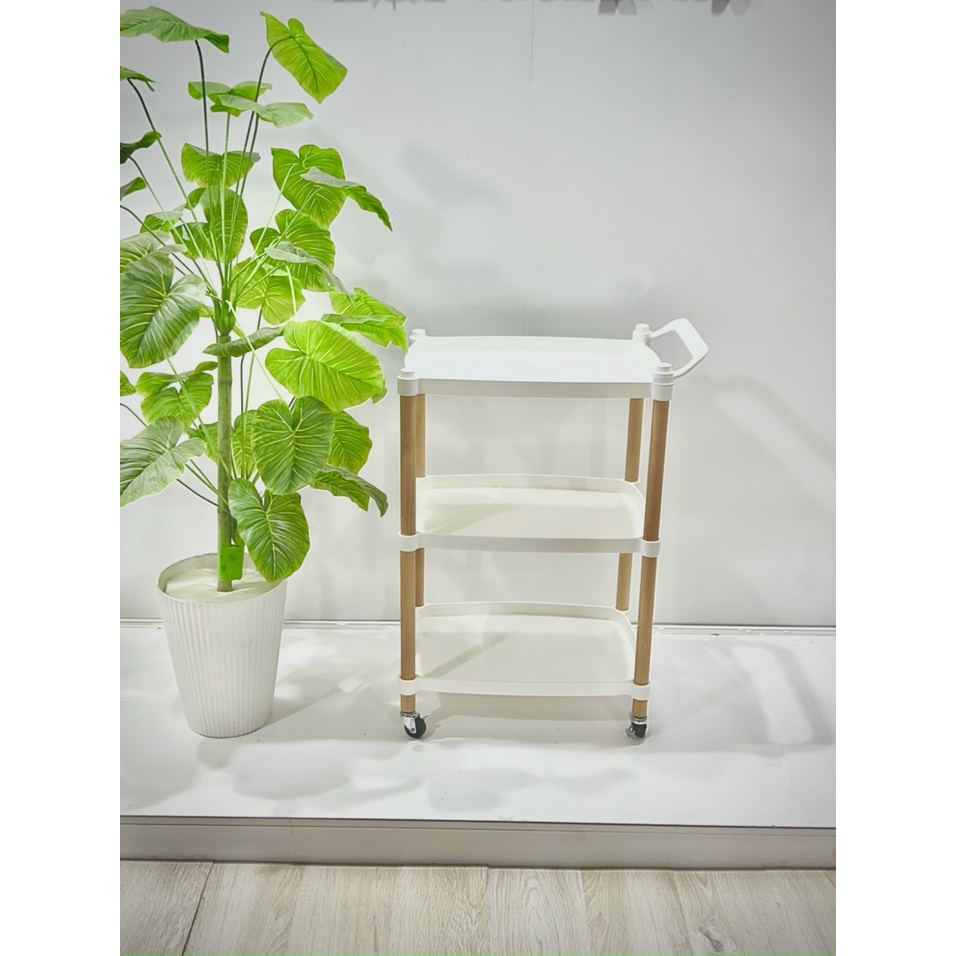 Kệ ba tầng, kệ nail mi móng tóc . xe đẩy spa ba tầng . xe đẩy gỗ 3 tầng cao cấp - spa88
