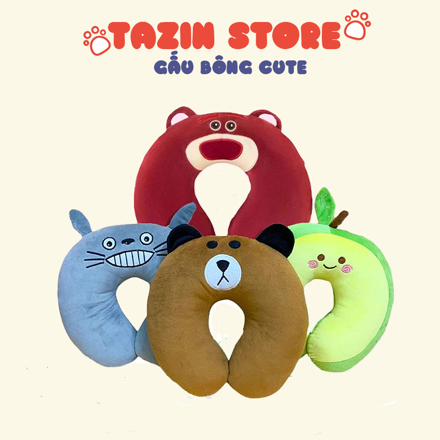 Gối kê cổ bông chữ u tazin shop