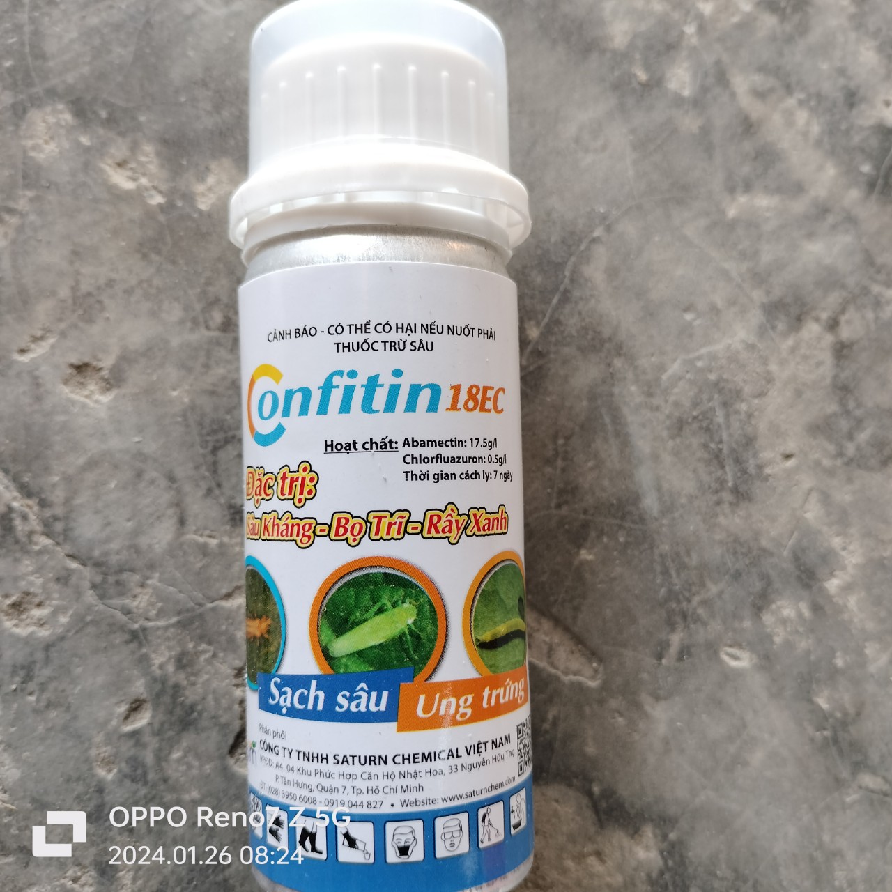 Giao ngẫu nhiên Confitin 18EC chai nhôm 100ml-Trừ rầy sâu xám, bọ trĩ, rầy xanh- Saturn