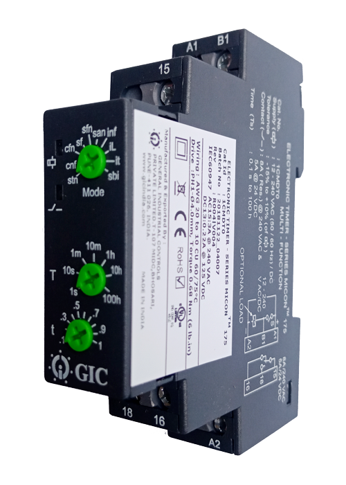 Timer đa chức năng 10 chức năng với nguồn cấp 12-240v ac/dc