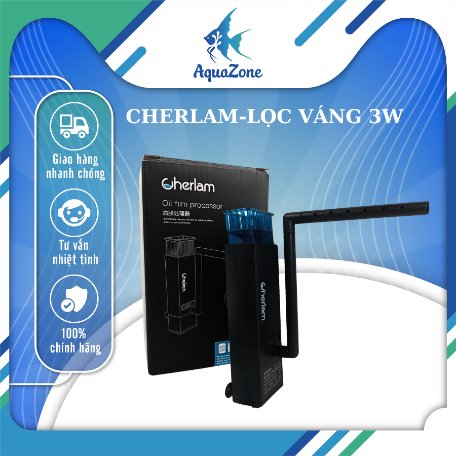 Lọc váng hút dầu Cherlam 3w cho bể cá, bể thủy sinh