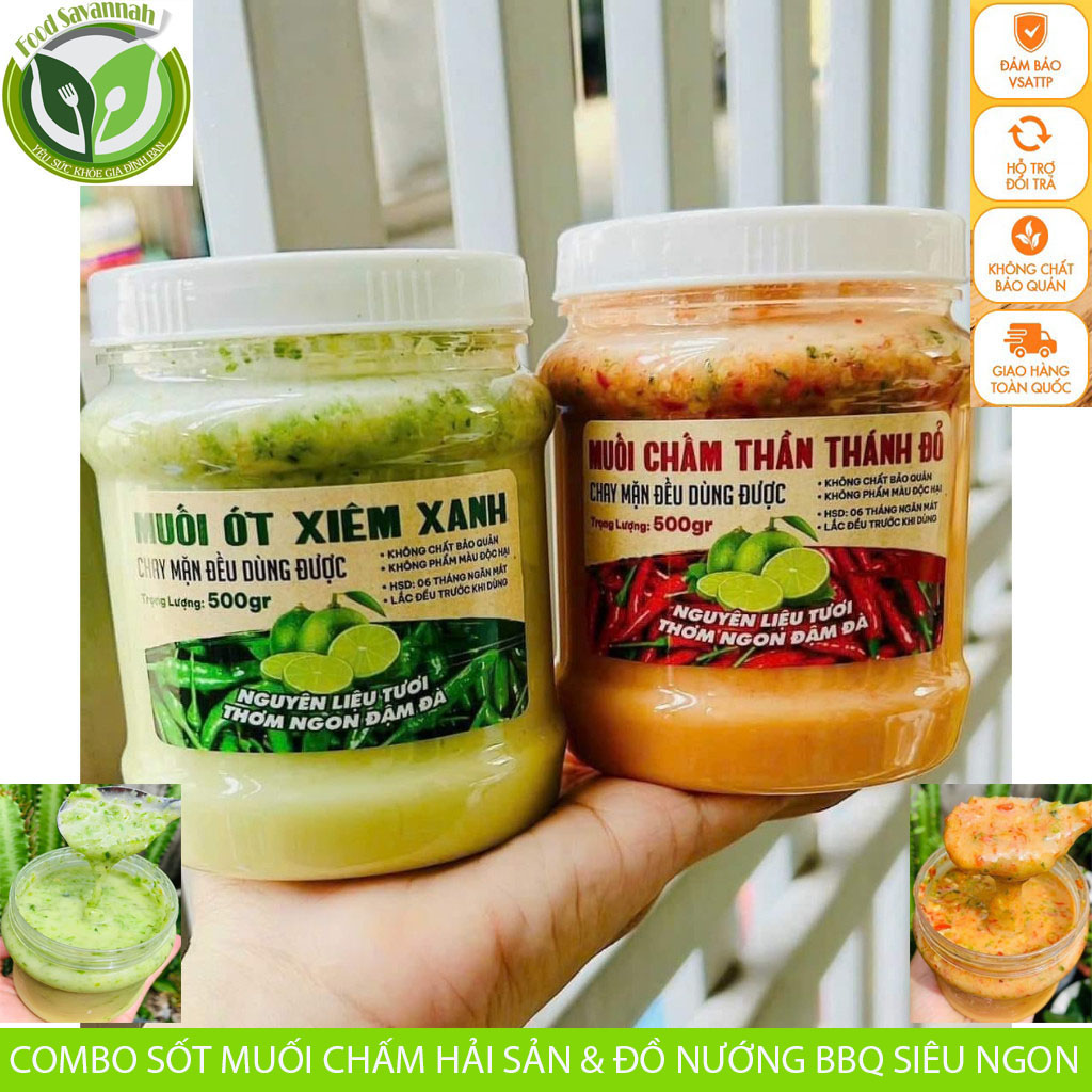 Sốt muối chấm thần thánh siêu ngon - chay mặn đều ăn được, muối ớt đỏ - muối ớt xiêm xanh hàng chuẩn ngon loại 1 hũ 450g- giá cực rẻ, vị chua cay mặn ngọt, nước sốt muối chấm hải sản và đồ nướng