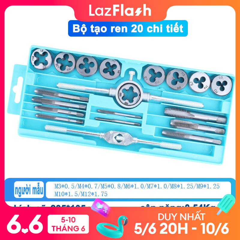 Bộ Tay Quay Taro Tạo Ren Trong Và Ngoài 12 - 20 Chi Tiết