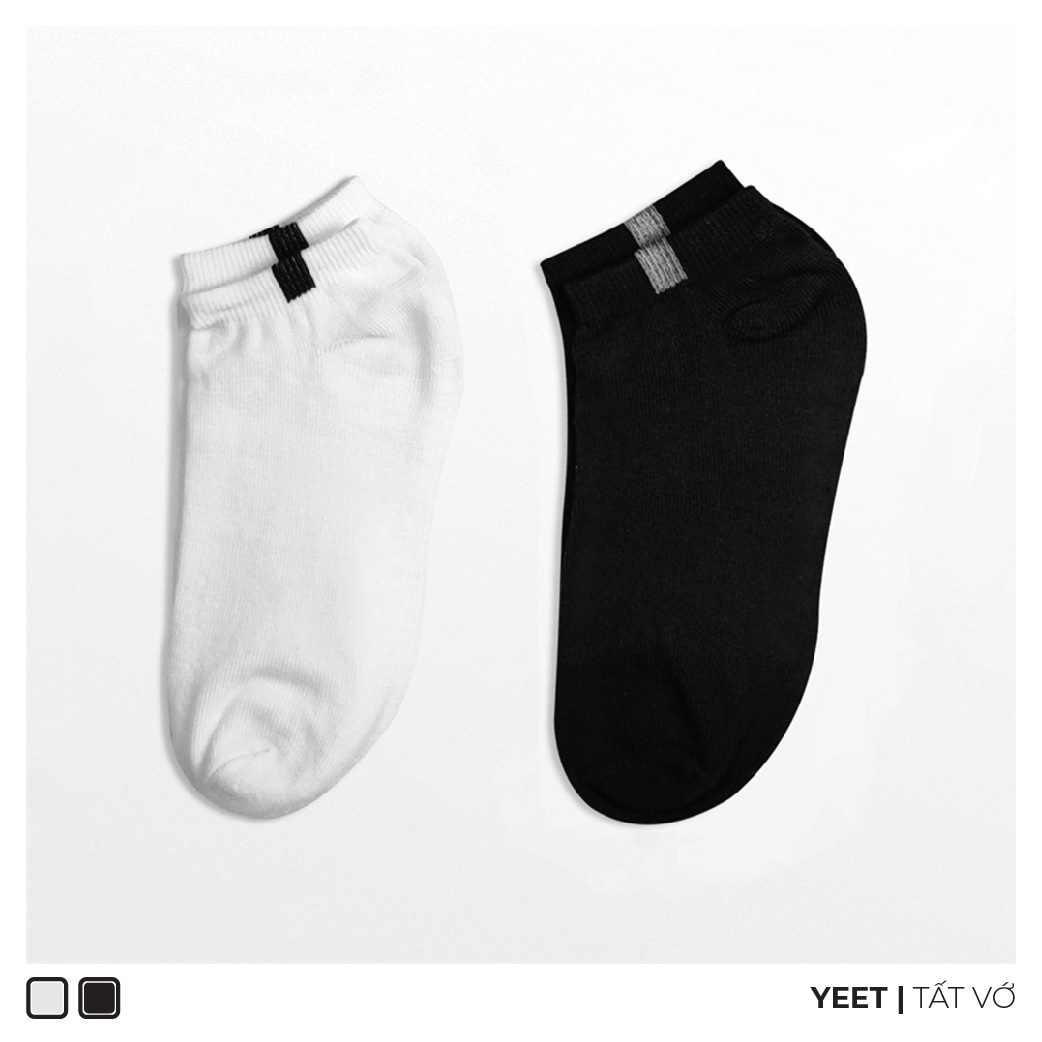 Tất yeet unisex đen/trắng local brand