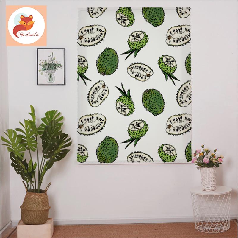 Rèm Cửa Sổ Tiện Lợi Họa Tiết 3D Cây Xương Rồng Xinh Xắn, Tranh Treo Tường Trang Trí Nhà Hot Trend Ins