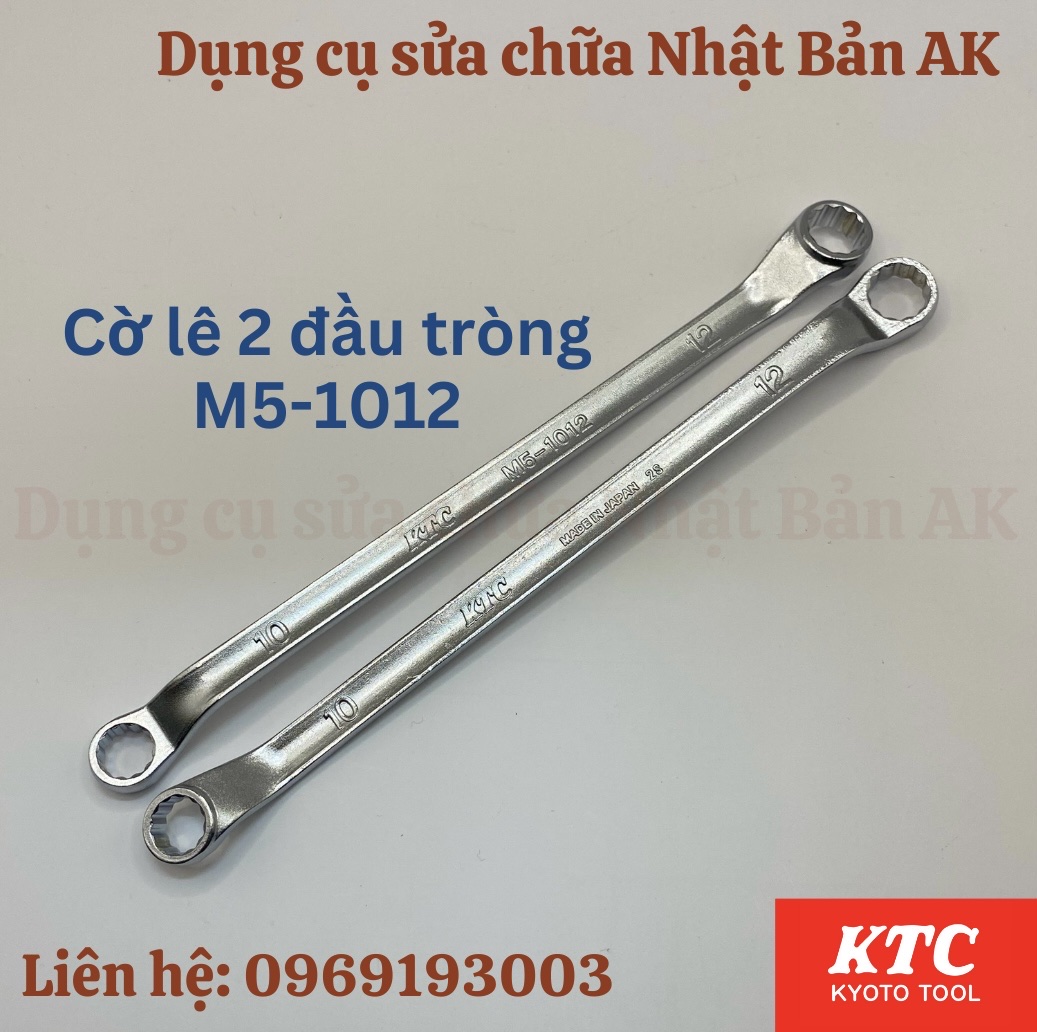 Cờ lê 2 đầu tròng ktc mã m5-1012, hàng nhật chính hãng