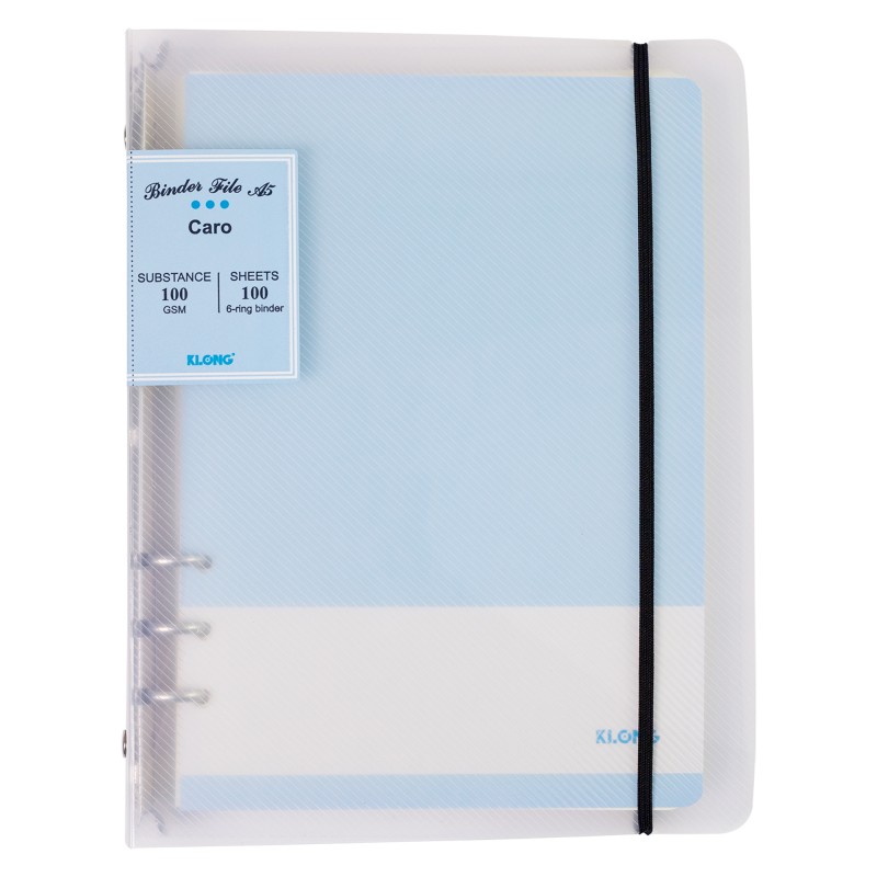 Sổ còng Caro ô 6x6 mm nét đứt Klong MS 516 A5 Klong kẹp còng sắt ruột 100 tờ-200 trang, bider bìa Pastel