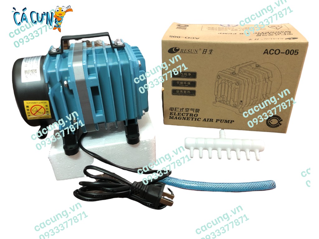 Máy sục sủi thổi khí oxy hồ cá cảnh resun aco-005 - máy oxy bể cá 75w