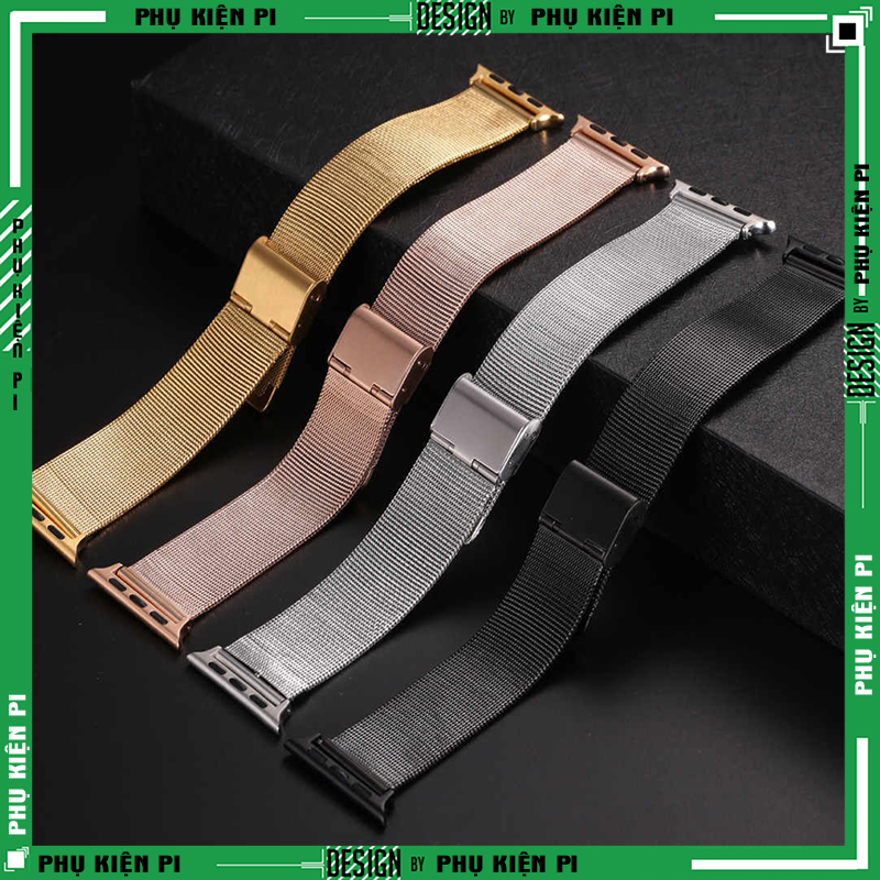 Dây đeo đồng hồ thông minh dây thép milan aw size 38mm và 42mm