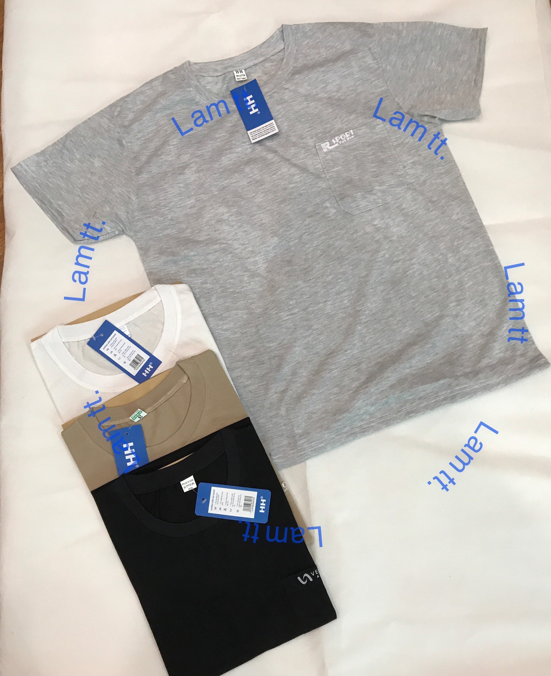 Set 2 áo Thun cổ tròn mặc nhà Nam Trung niên nhiều màu