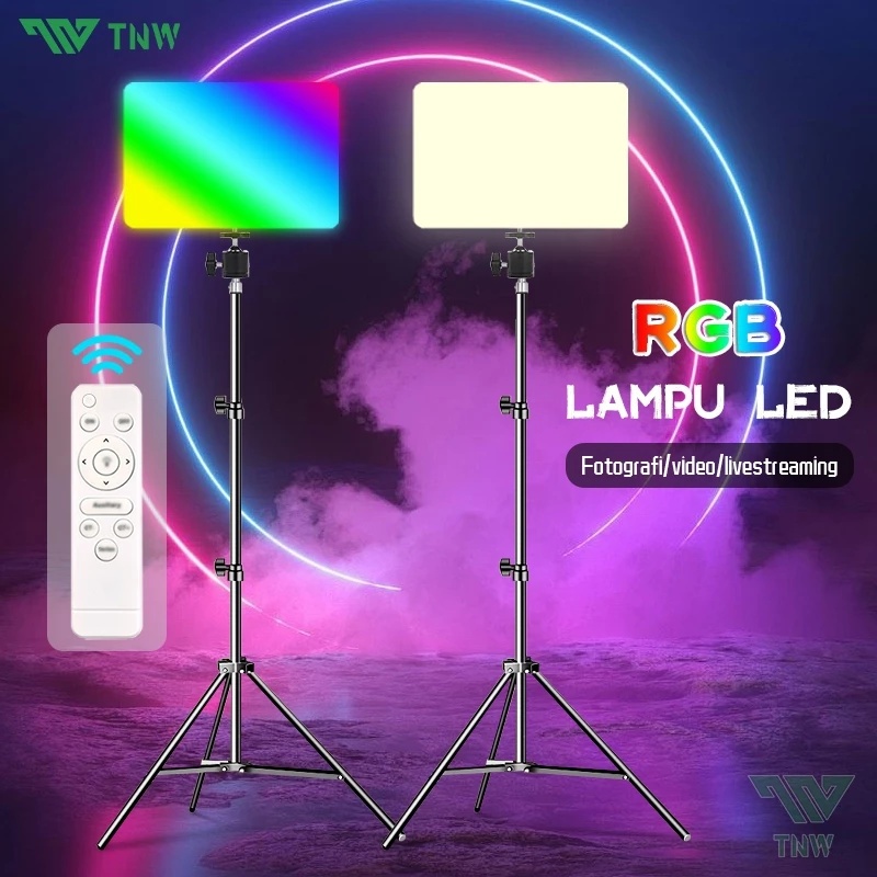 TNW 11 inch RGB Đèn bảng Đèn studio quay video chụp ảnh Đèn studio trợ sáng 3000k-6500k kèm chân đèn