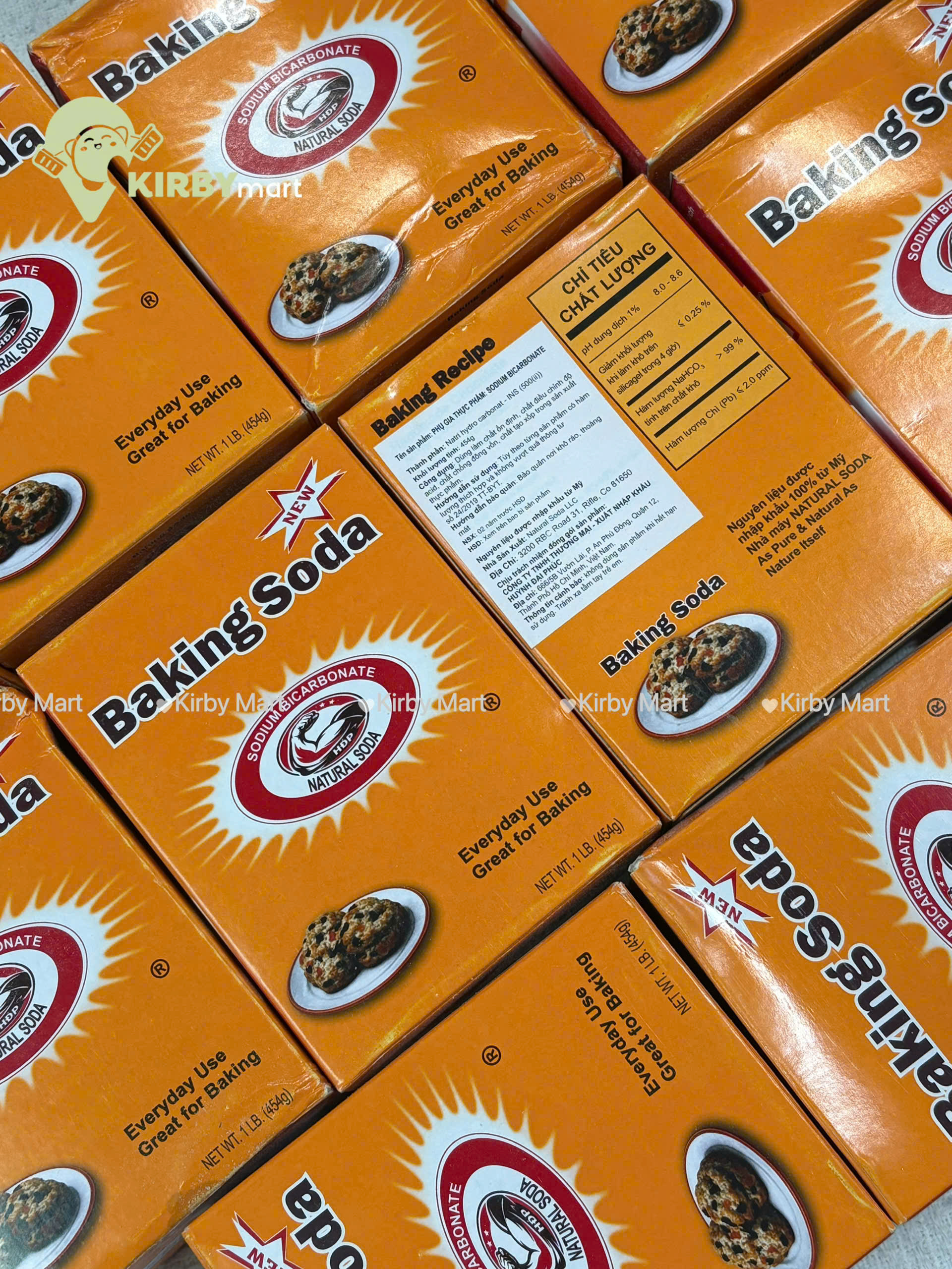 [Hàng bay Mỹ] Baking Soda Arm & Hammer Mỹ 454g – Muối nở đa năng, khử mùi, làm bánh, vệ sinh an toàn, 100% nguyên chất