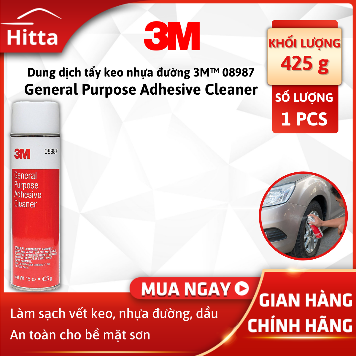 Dung dịch tẩy keo nhựa đường 3M™ 08987 General Purpose Adhesive cleaner