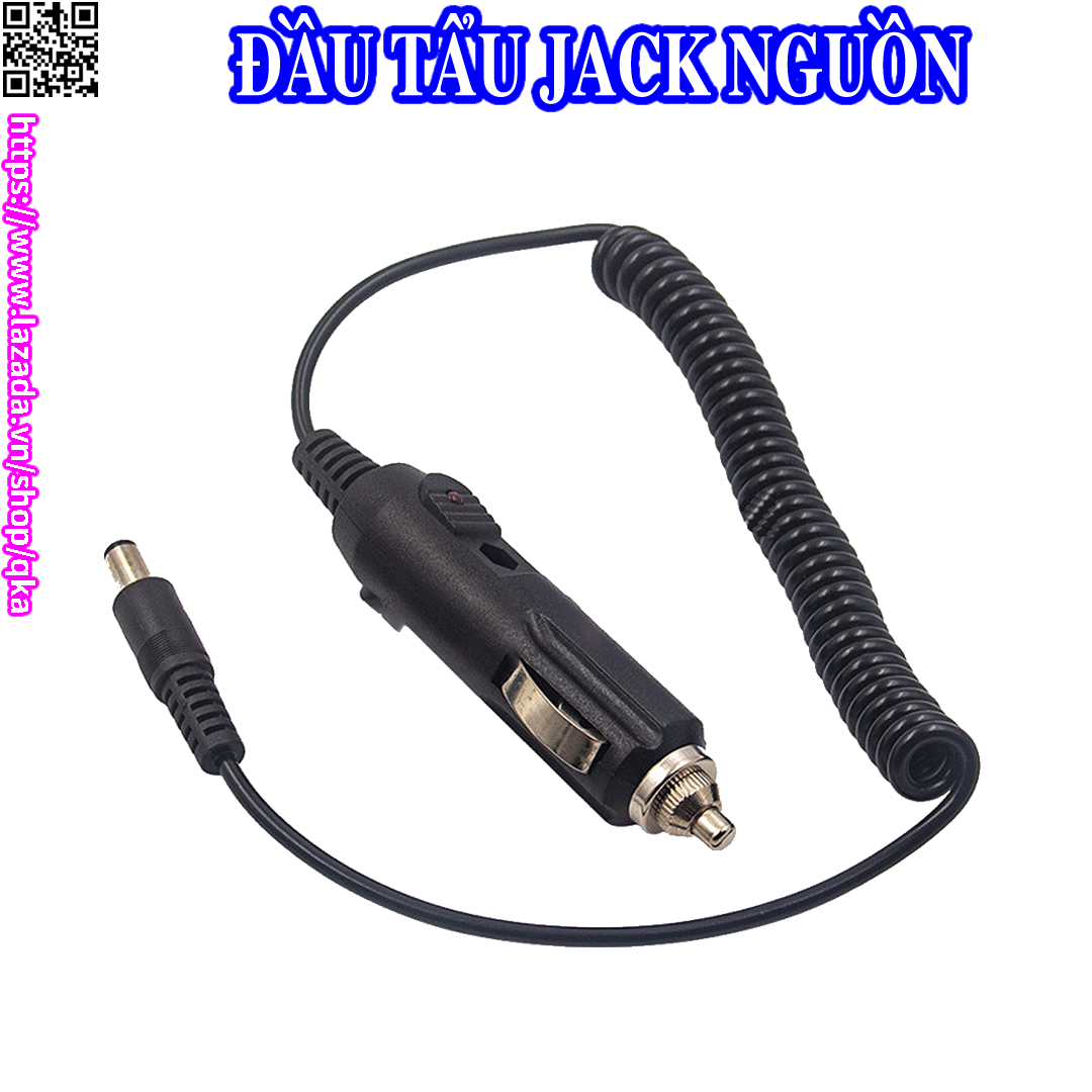 Dây đầu tẩu sạc ô tô Jack nguồn 12v 5.5mm - 2.1mm