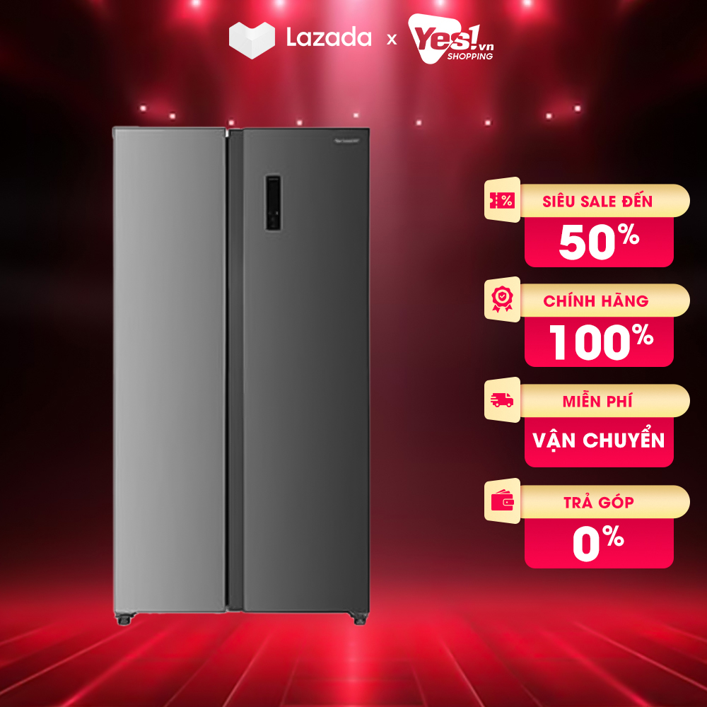 Tủ Lạnh SBS Sharp Inverter 442 lít SJ-SBX440V-SL - Cấp đông nhanh Express Freezing - Chức năng Chuông báo cửa mở lâu - Chế độ Tiết kiệm năng lượng Eco  - Voucher 10% lên đến 800K