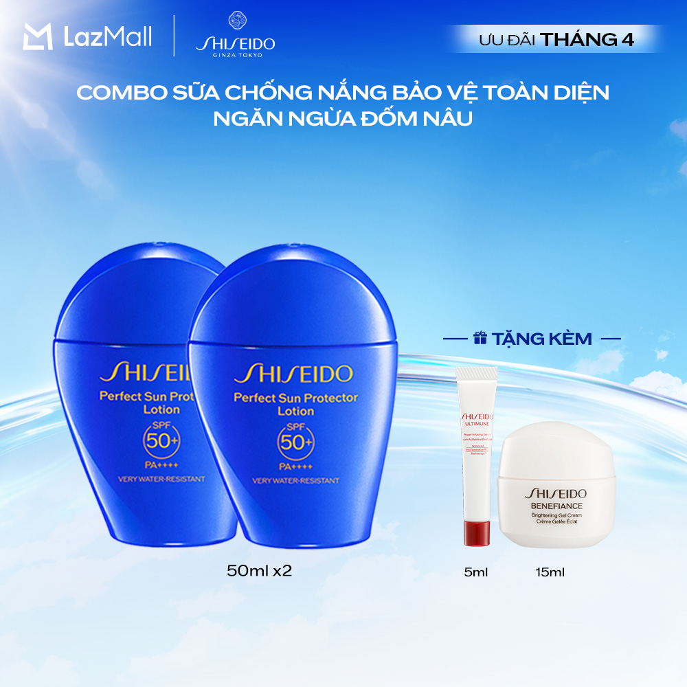Combo X2 Chống Nắng Toàn Diện Ngăn Ngừa Lão Hóa Làm Mờ Đốm Nâu Nhờ Công Nghệ Profencel - Sữa Chống Nắng Dưỡng Da Shiseido