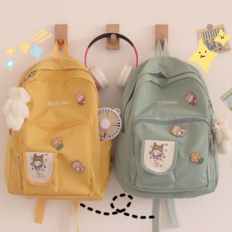 Balo Ulzzang Chống Nước, Balo Đi Học, Balo Du Lịch KEKEMI