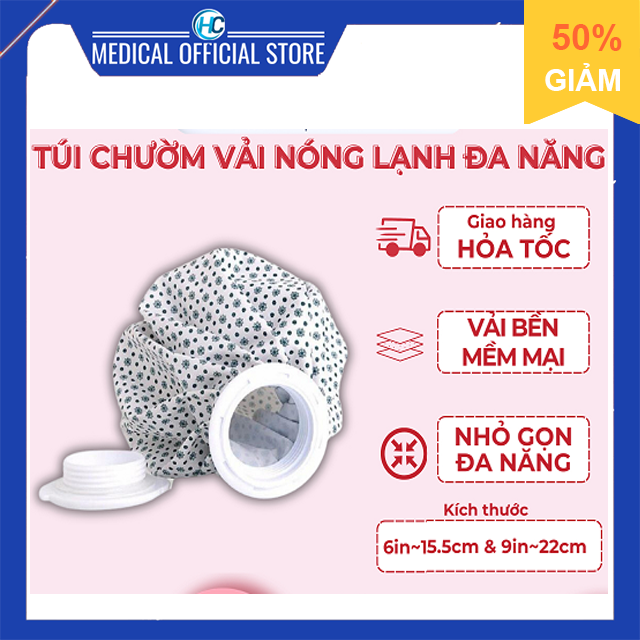 Túi Chườm Lạnh,Túi Chườm Đá Thể Thao GREETMED Chất Liệu Vải Đa Năng (Chấm bi)
