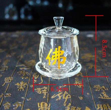 Chén nước cúng phật - ly nước pha lê cao cấp 7cm