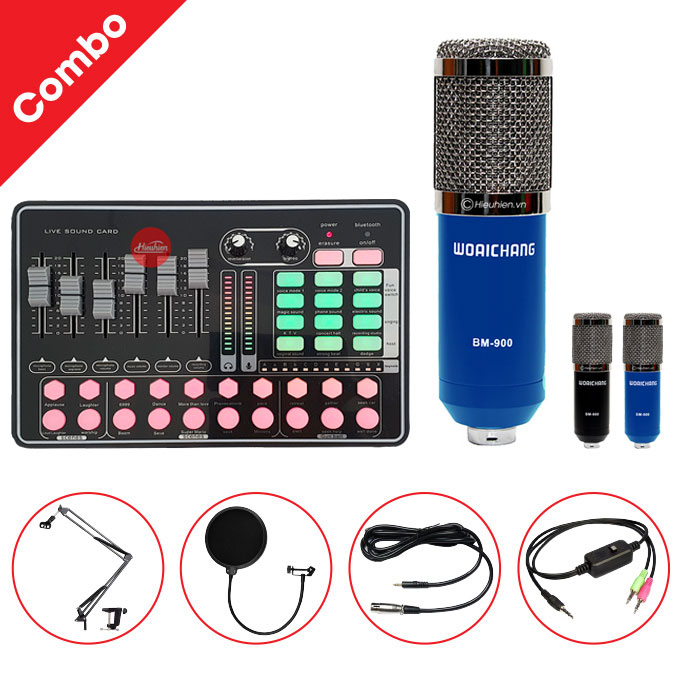 [HCM][ XẢ KHO ] Combo Trọn Bộ Mic Thu Âm Livestream H9 + BM900 + Full Phụ Kiện Tặng Tai Nghe Bluetooth XB450 Đẳng Cấp  Mic thu âm livestream tốt nhat hiện nay Hỗ Trợ Bluetooth Độ Nhạy Cao Hát Cực Đã