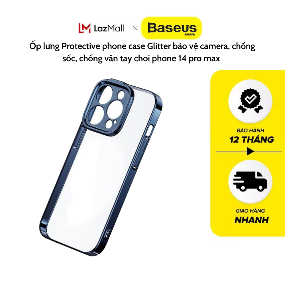 Ốp lưng Protective phone case Glitter bảo vệ camera, chống sốc, chống vân tay cho iphone 14 pro max