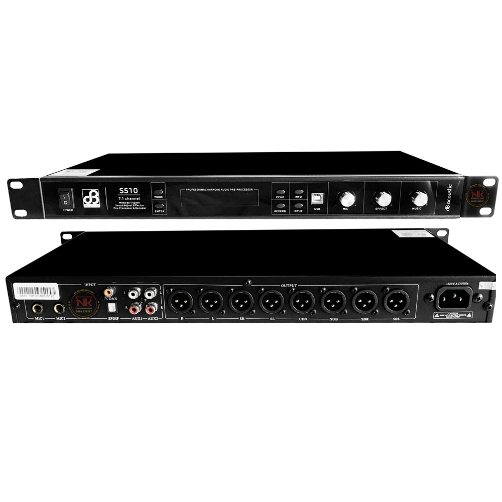 Vang số DBacoustic S510 bảo hành 24 tháng tặng dây canon miễn phí vận chuyển